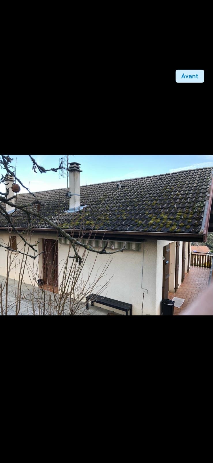 Toiture à Allinges après nettoyage