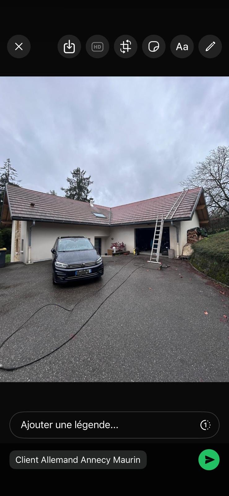 Toiture après nettoyage et traitement à Annecy-le-Vieux