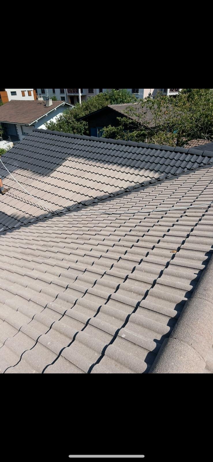 Détail du chantier de toiture à Gaillard